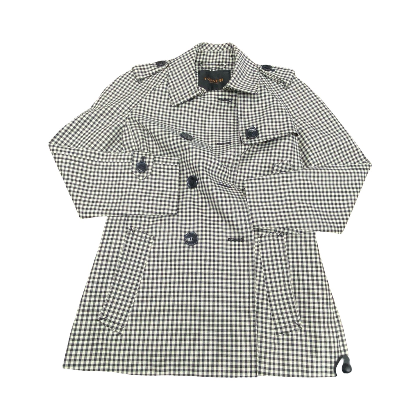 Jacket Designer By Coach In Checkered Pattern, Size:Xs