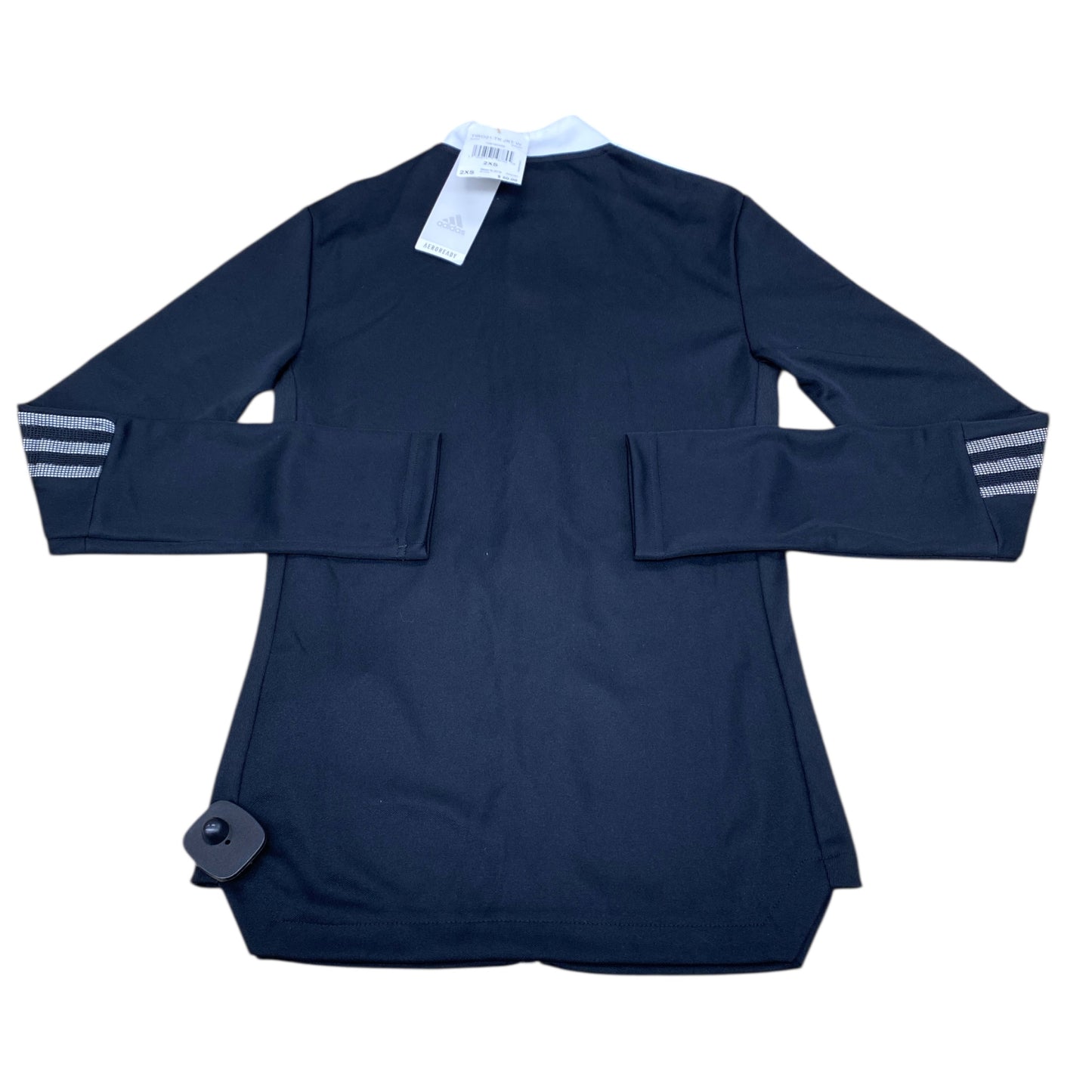 Athletic Jacket By Adidas In Black & White, Size:Xxs