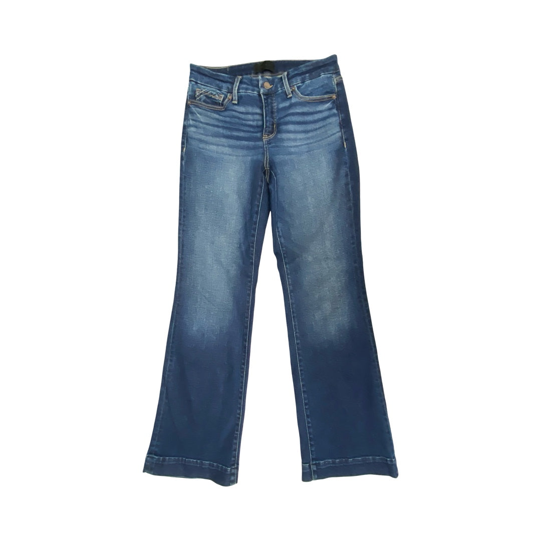 Jeans Boot Cut By Buckle Black In Blue Denim, Size:4