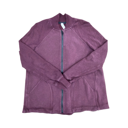 Athletic Jacket By Lululemon In Maroon, Size:4