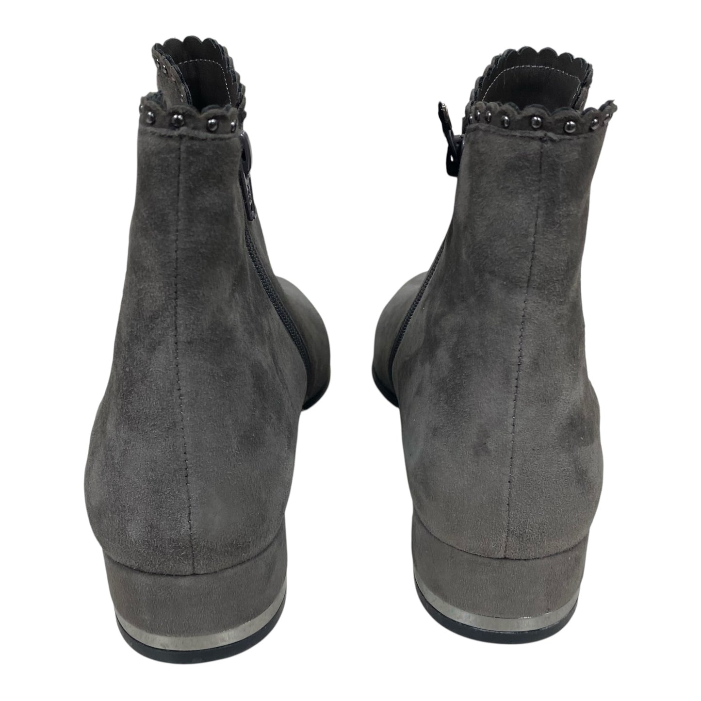 Boots Ankle Heels By Vaneli In Grey, Size:8