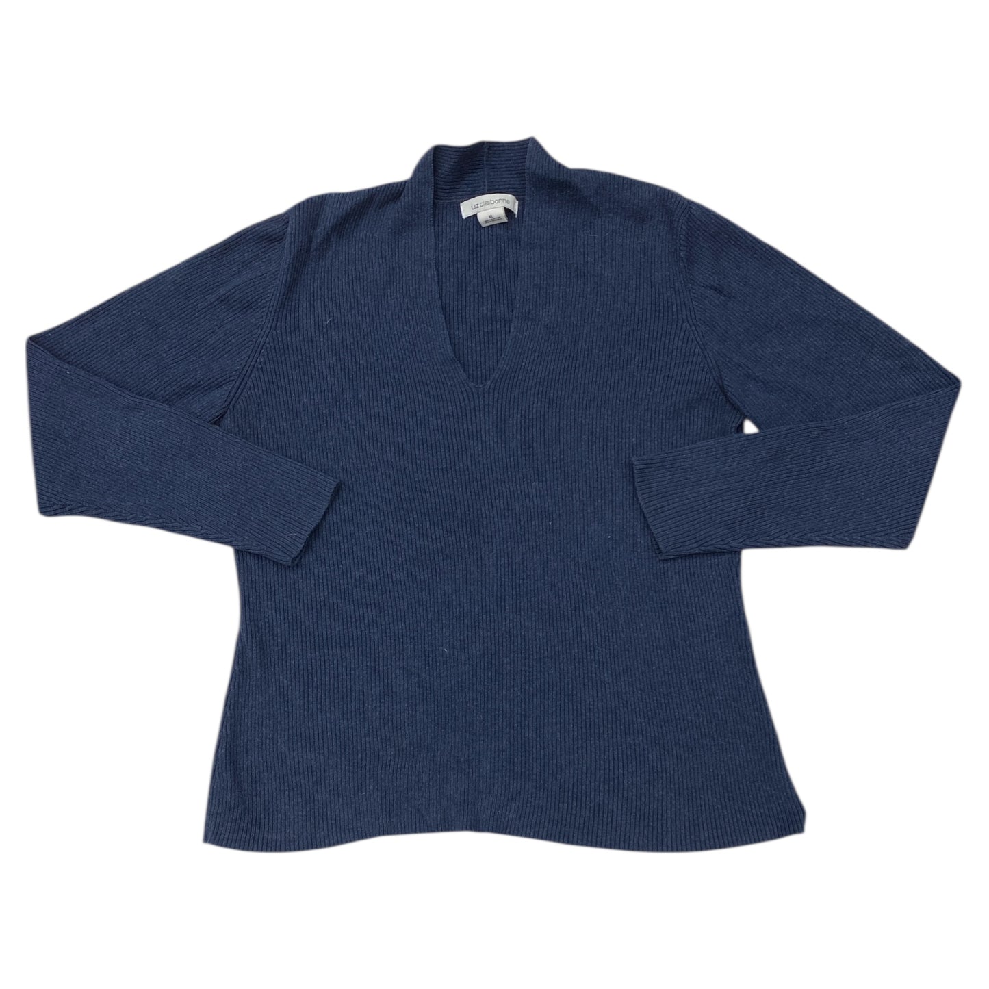 Sweater Cardigan By Liz Claiborne In Blue, Size:L