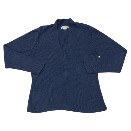 Sweater Cardigan By Liz Claiborne In Blue, Size:L