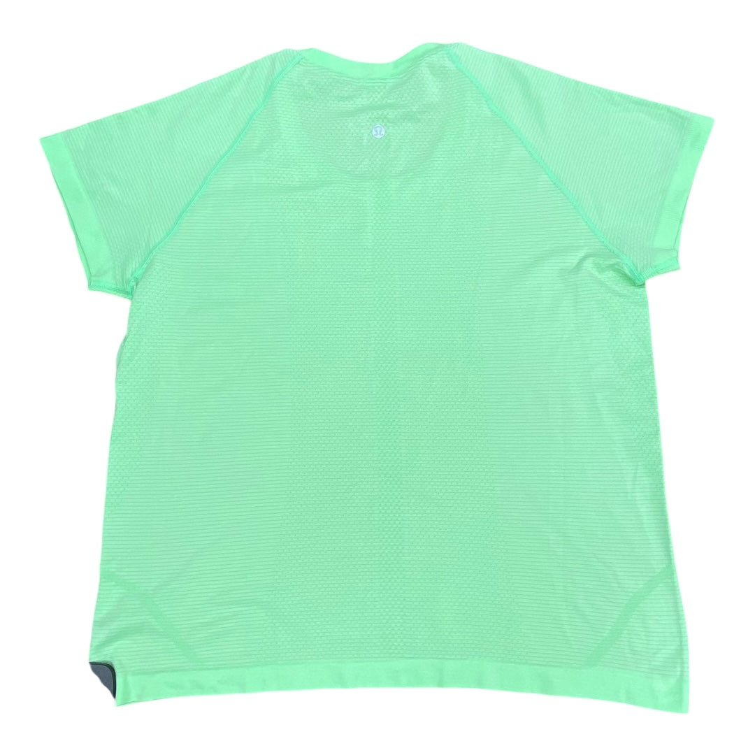 Athletic Top Ss By Lululemon In Green, Size:14