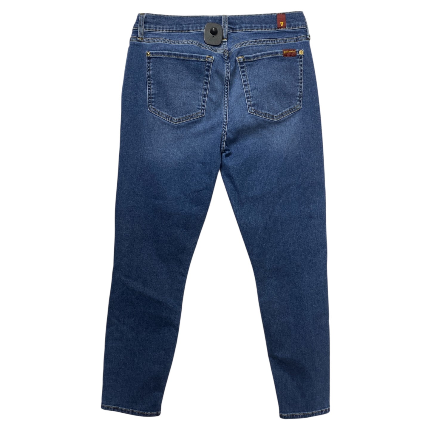 Jeans Boot Cut By 7 For All Mankind In Blue Denim, Size:8