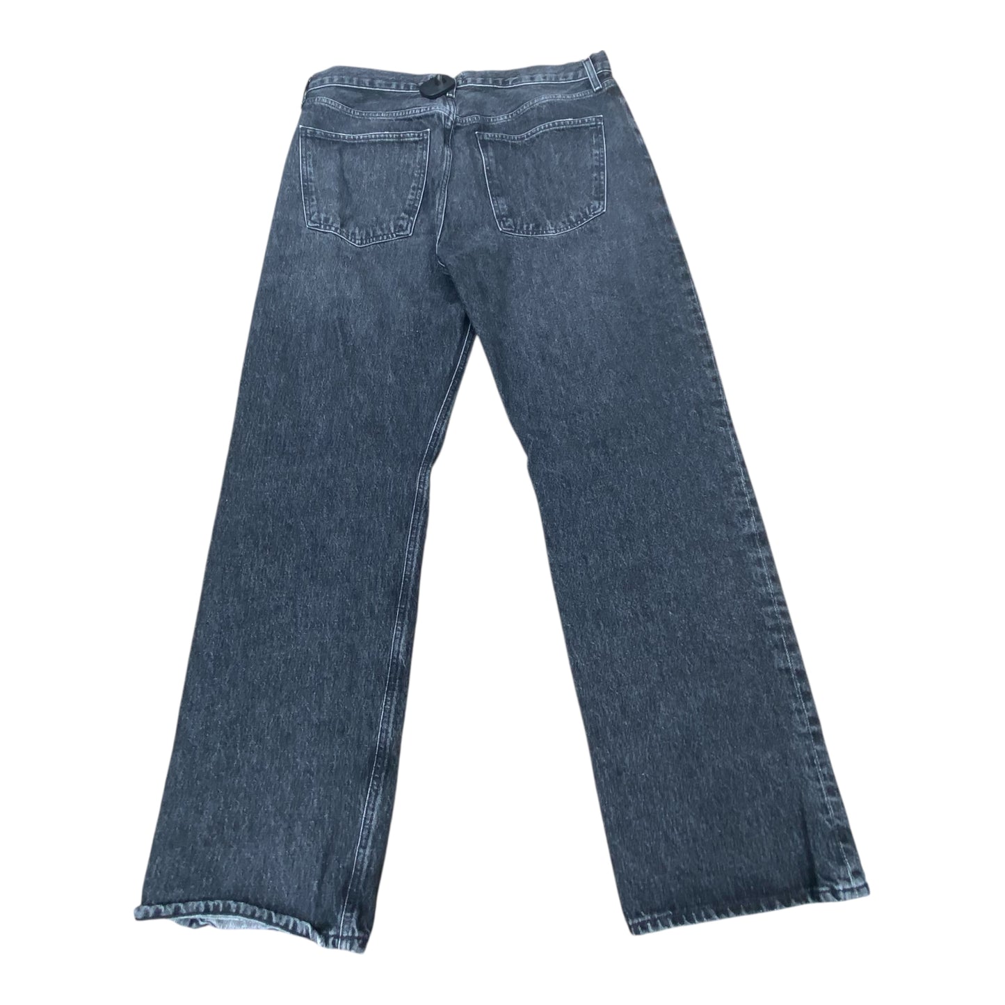 Jeans Straight By Agolde In Black Denim, Size:10