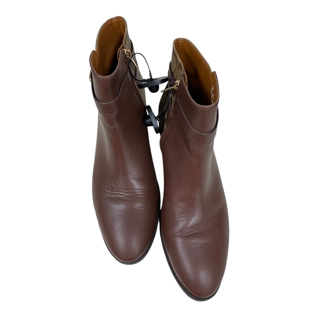 Boots Designer By Coach In Brown, Size:9.5