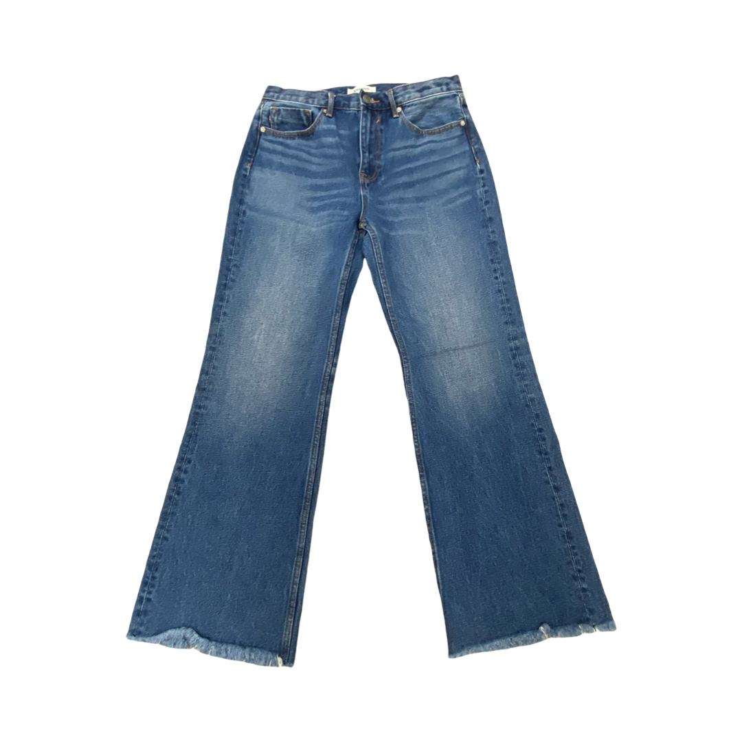 Jeans Wide Leg By Vigoss In Blue Red & White, Size:8