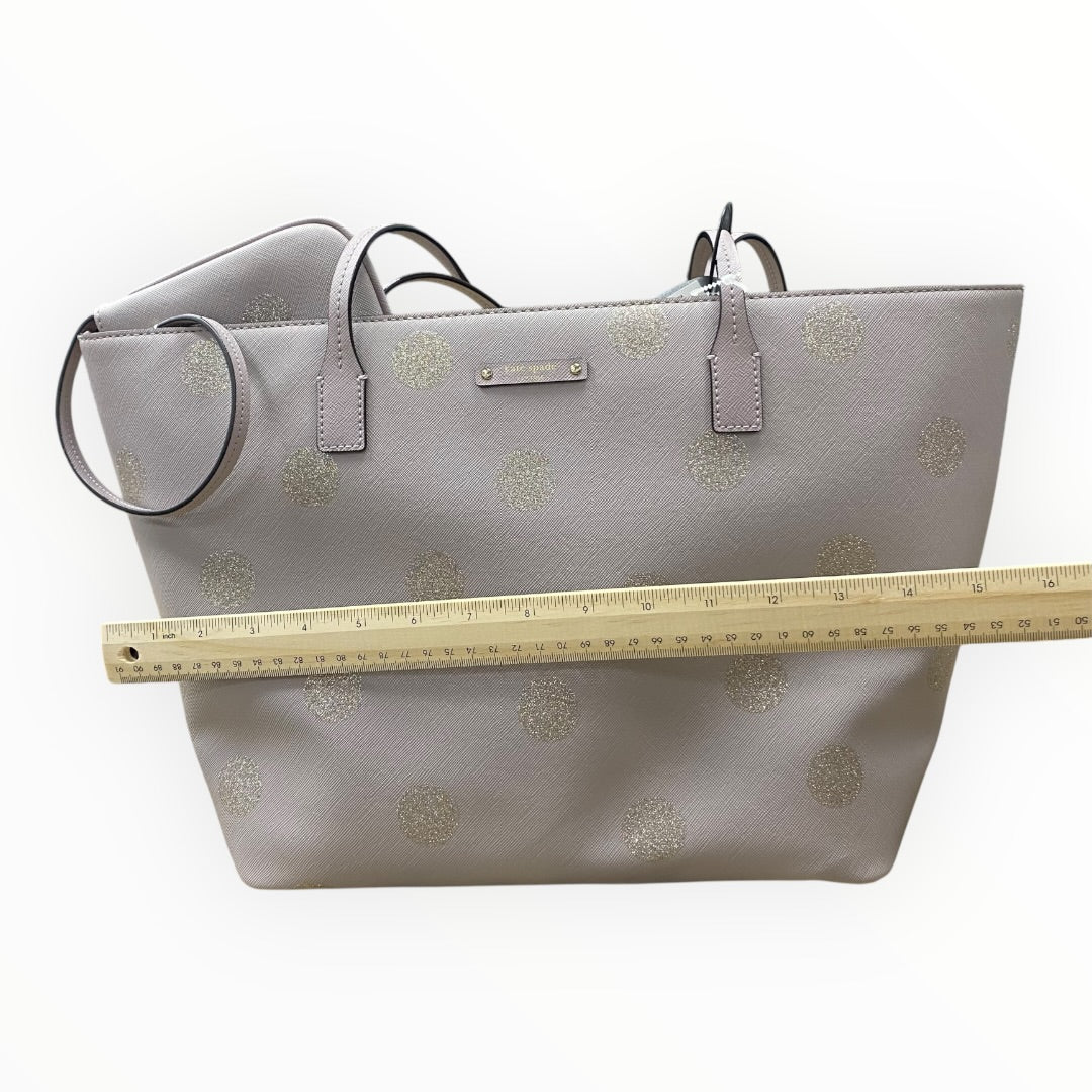 Tote Designer By Kate Spade In Polkadot Pattern, Size:Large