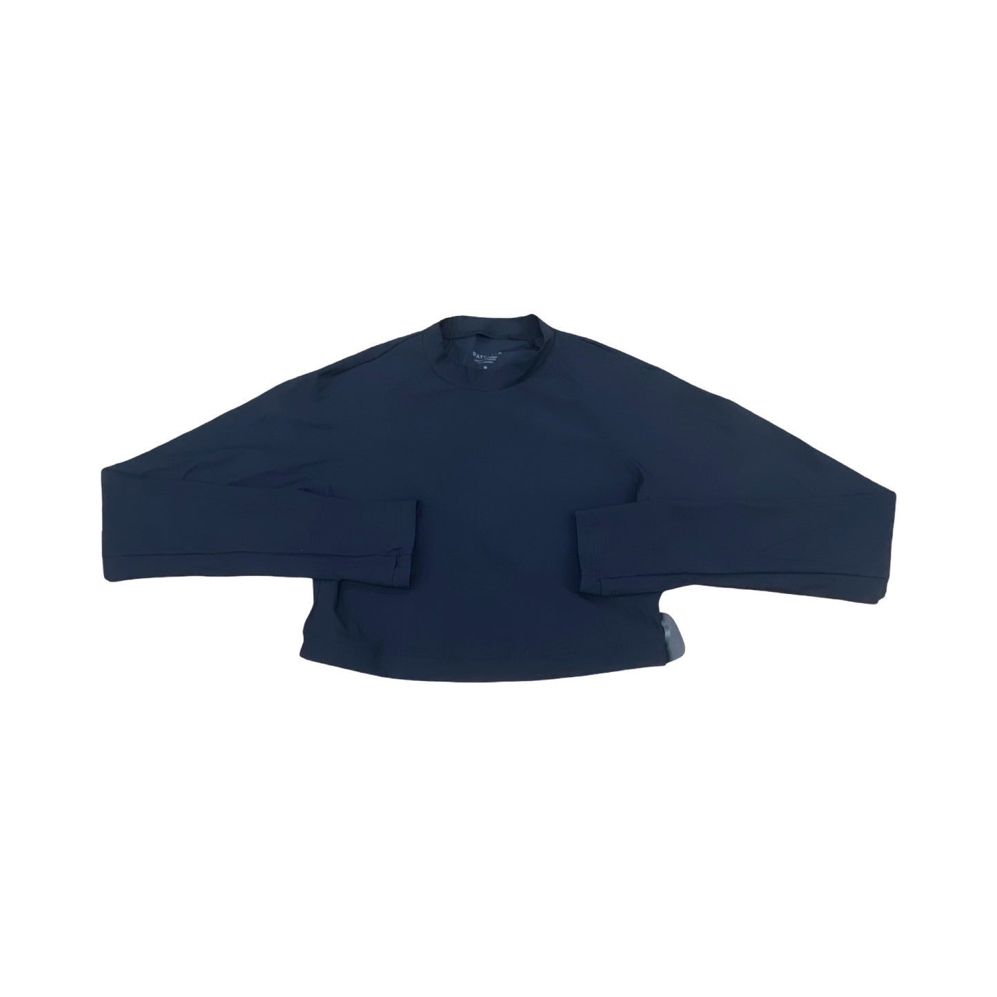 Athletic Top Ls Collar By Athleta In Black, Size:M
