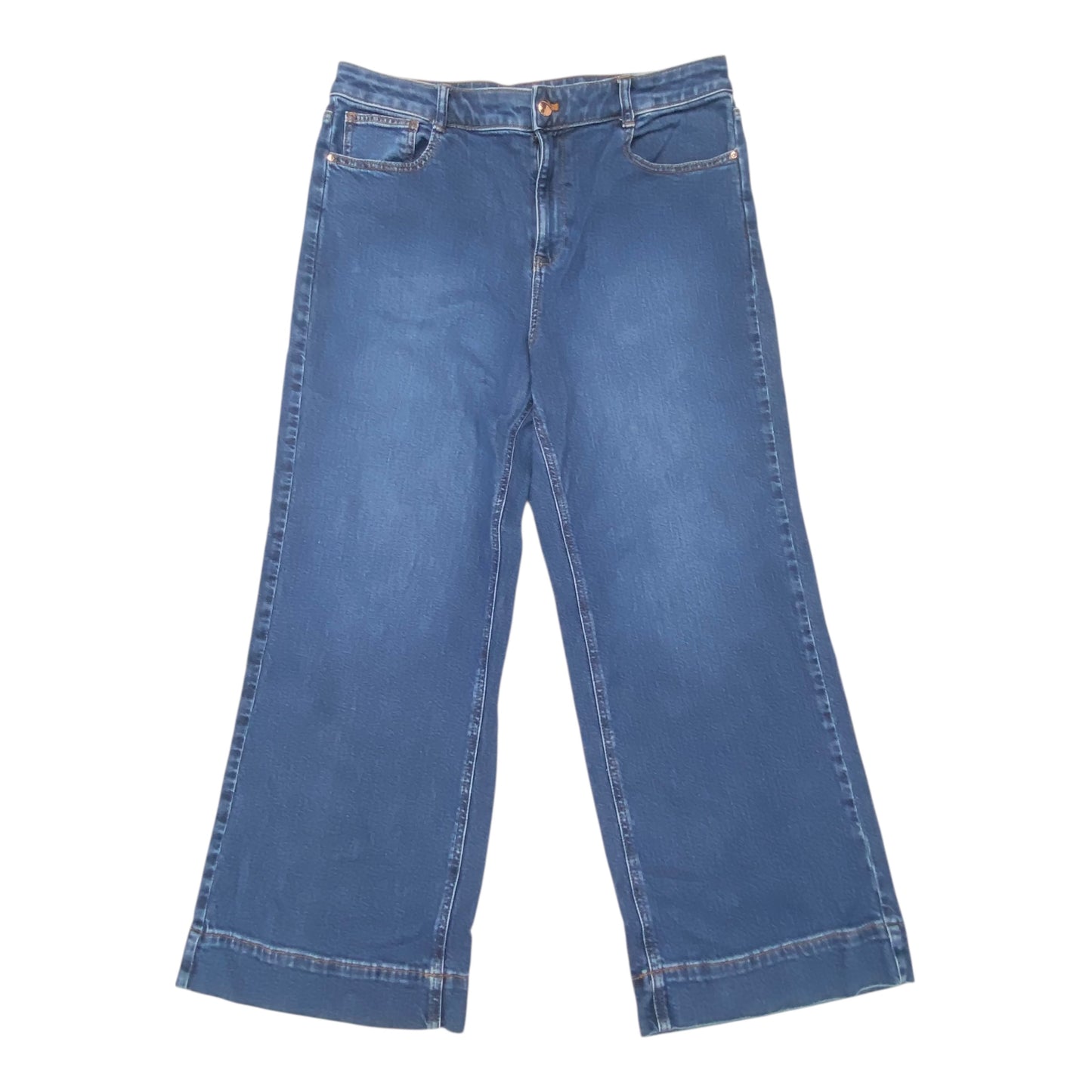 Jeans Wide Leg By Talbots In Blue, Size:14P