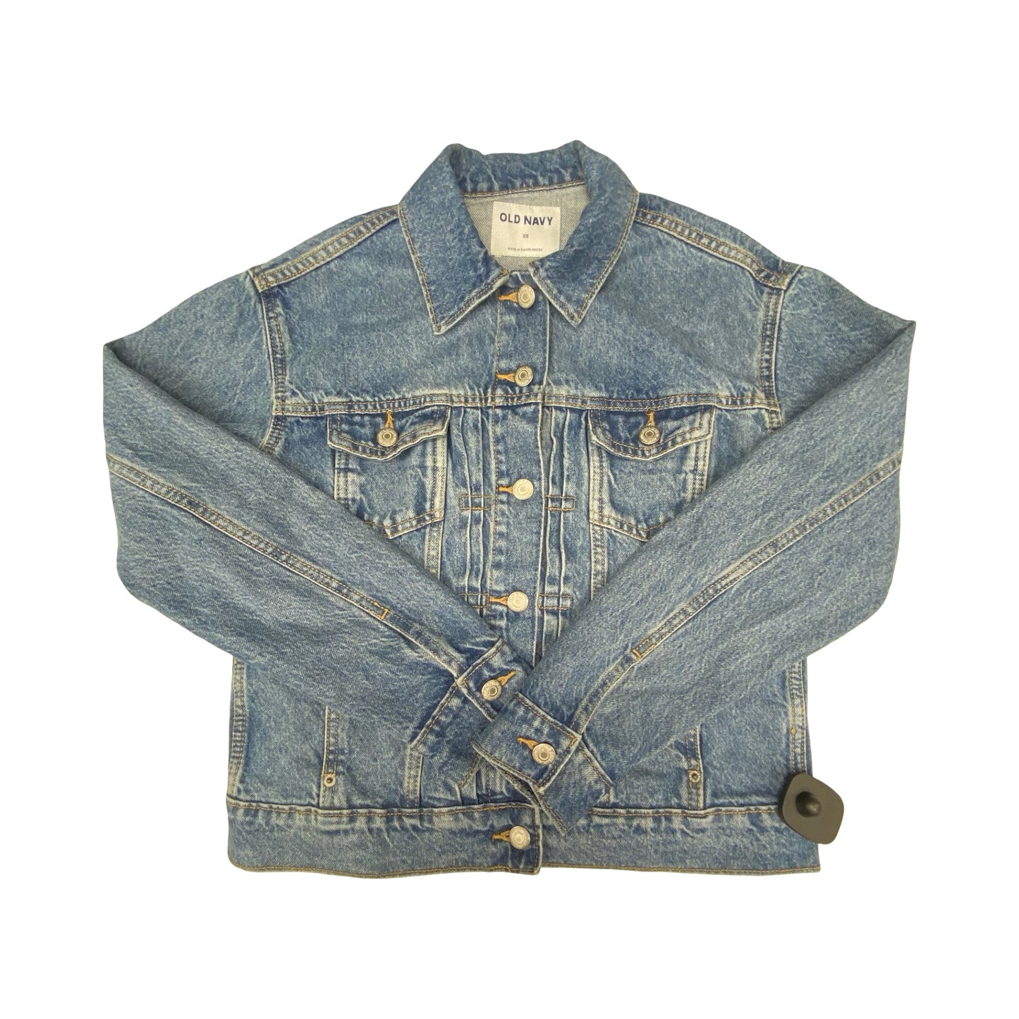 Jacket Denim By Old Navy In Blue, Size:Xs