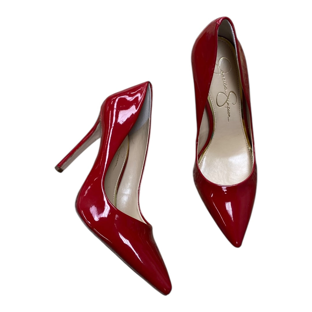 Shoes Heels Stiletto By Jessica Simpson In Red, Size:8