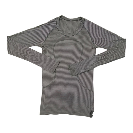 Athletic Top Ls Crewneck By Lululemon In Striped Pattern, Size:6