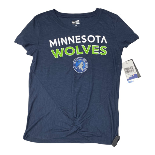 Athletic Top Ss By New Era In Navy, Size:S