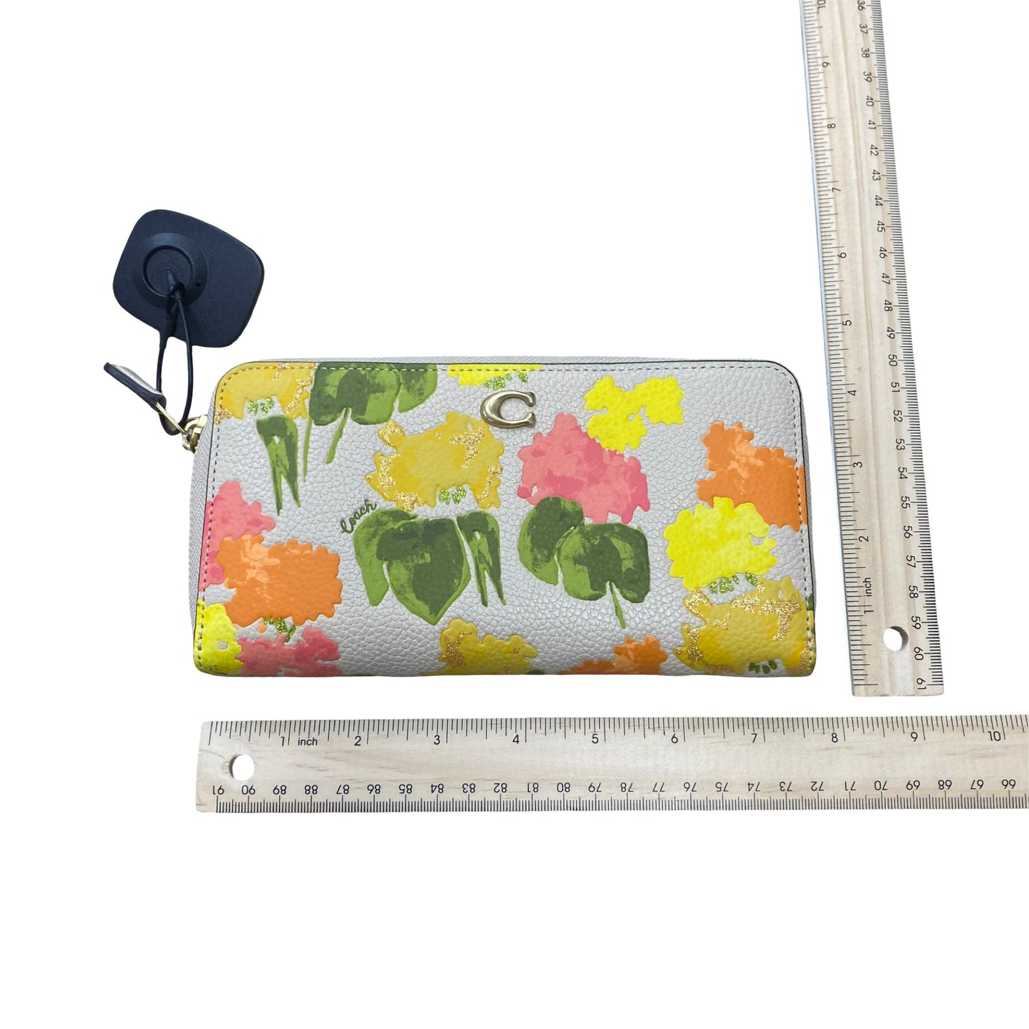 Wallet Designer By Coach In Floral Print, Size:Large