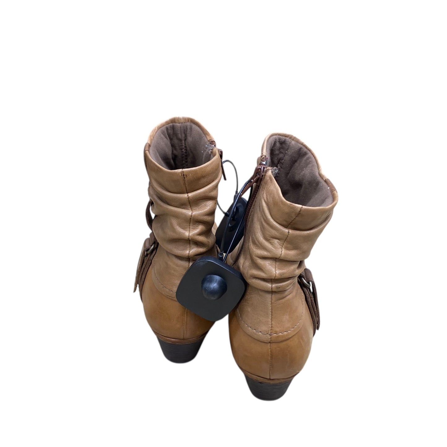 Boots Ankle Heels By Cobb Hill In Brown, Size:7.5