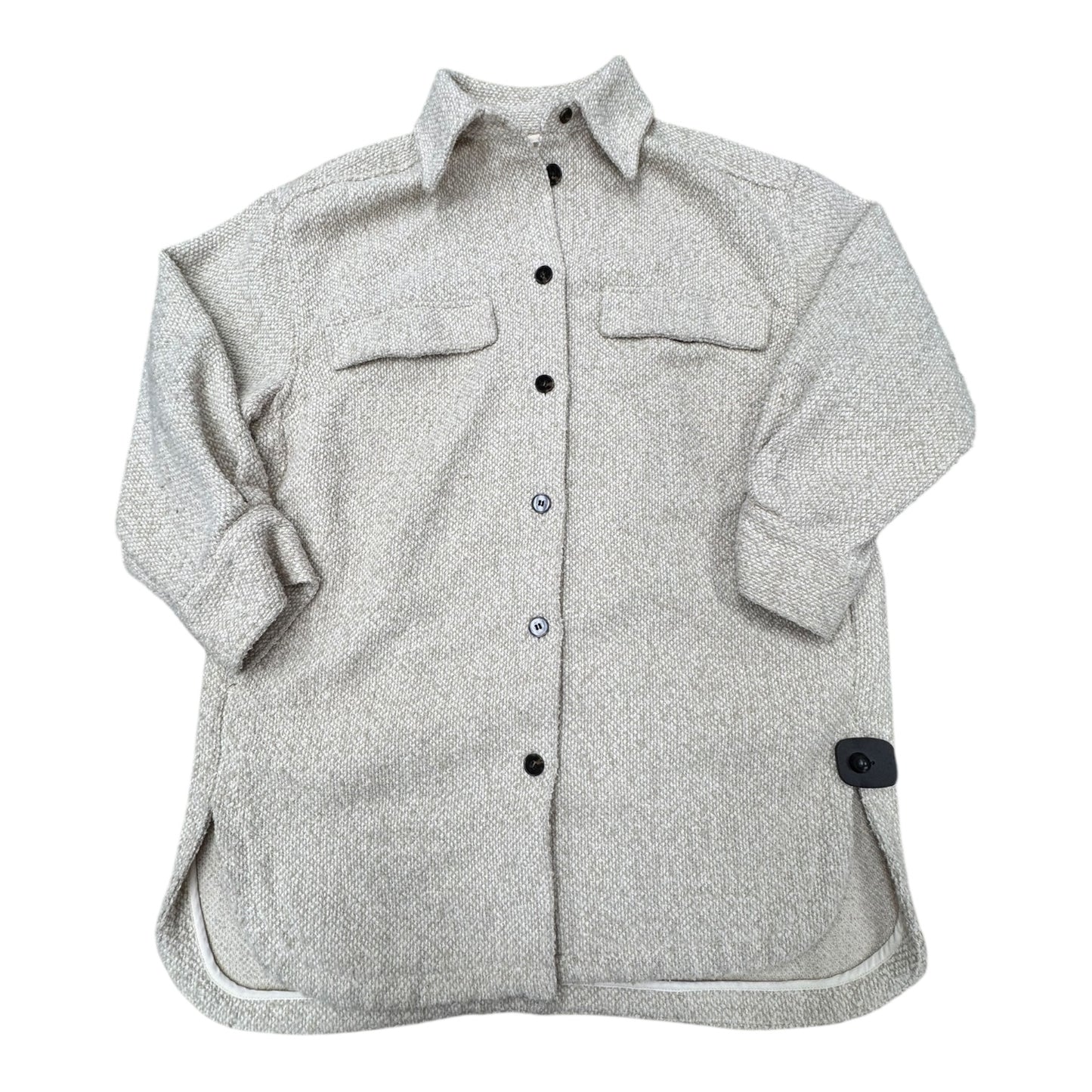 Jacket Shirt By H&M In Beige, Size:M
