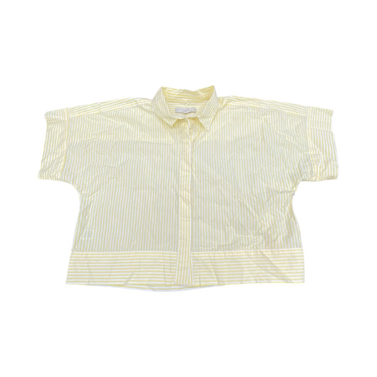 Top Ss By Loft In White & Yellow, Size:Xl