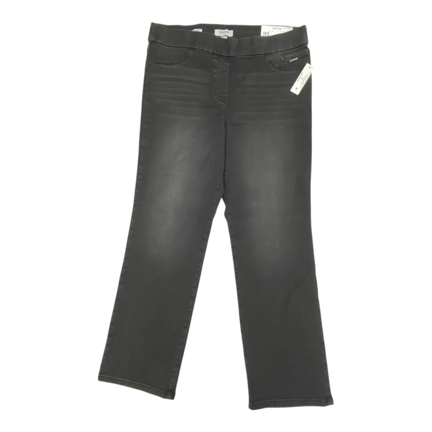 Jeans Straight By Nine West In Black Denim, Size:16