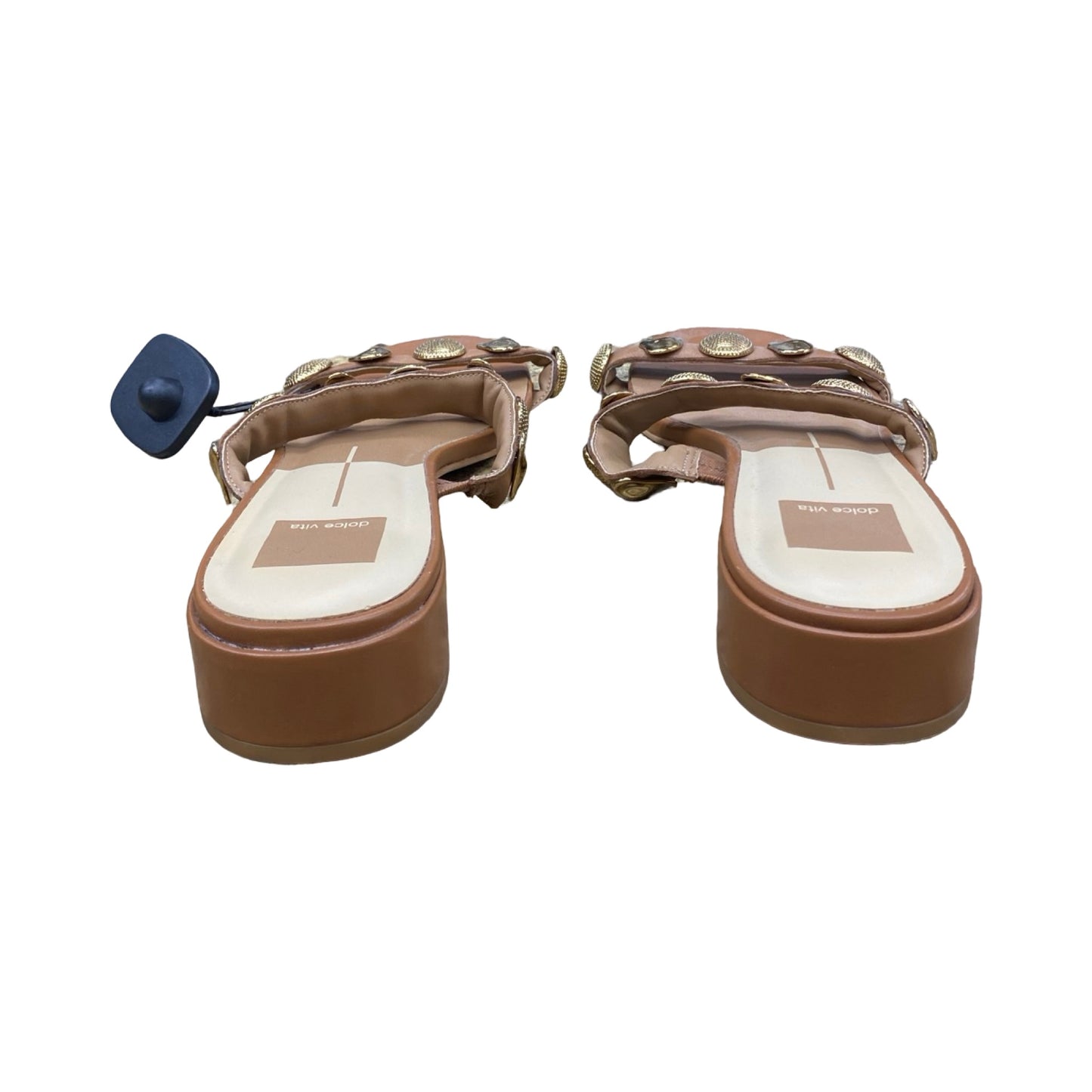 Sandals Flats By Dolce Vita In Brown & Gold, Size:8.5