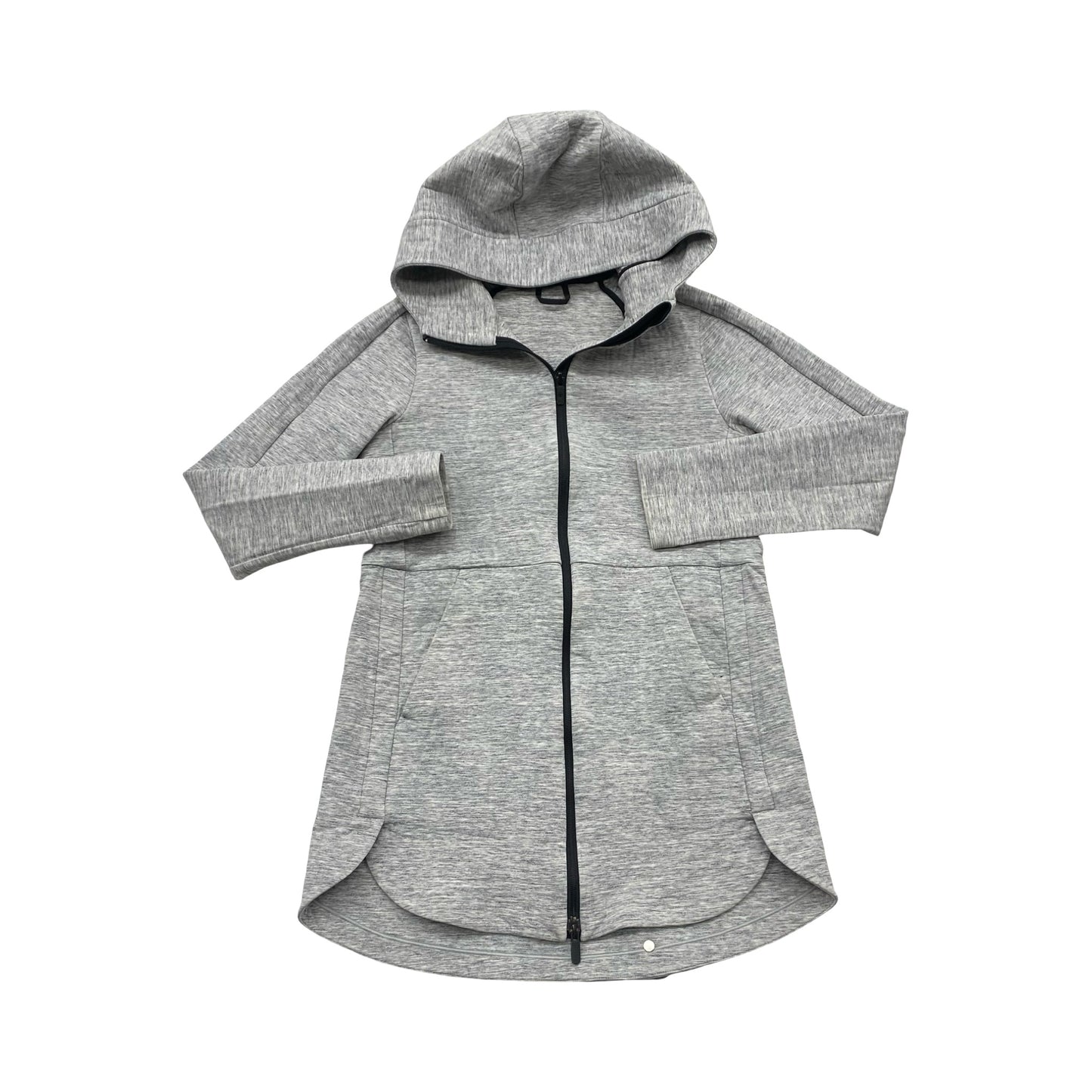 Athletic Jacket By Lululemon In Grey, Size:6