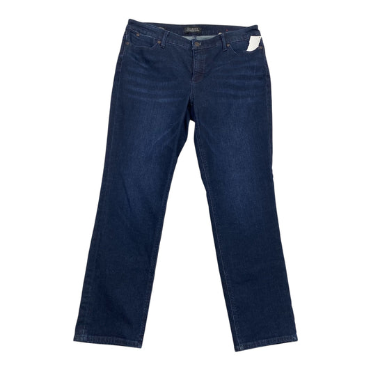 Jeans Straight By Talbots In Blue Denim, Size:12P
