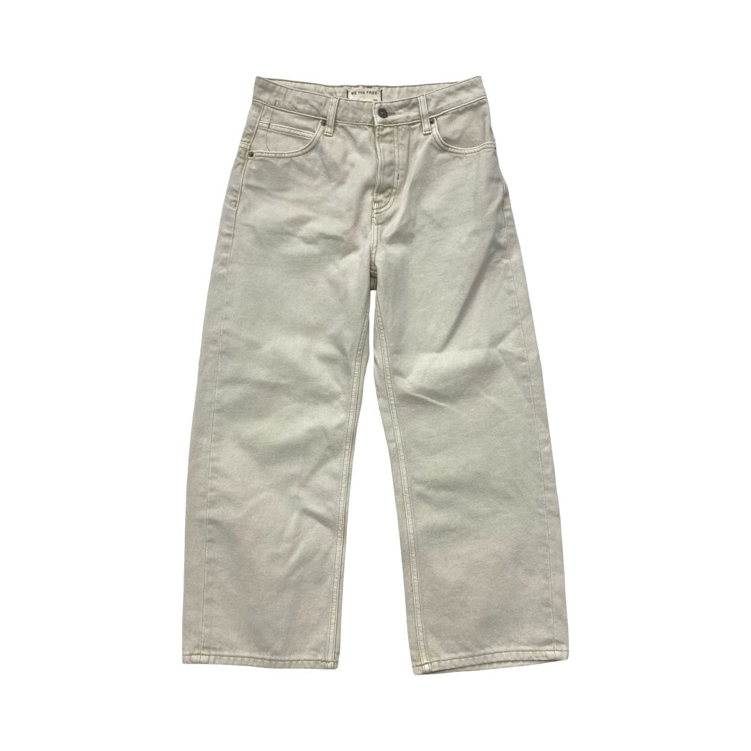 Jeans Wide Leg By We The Free In Tan Denim, Size:2
