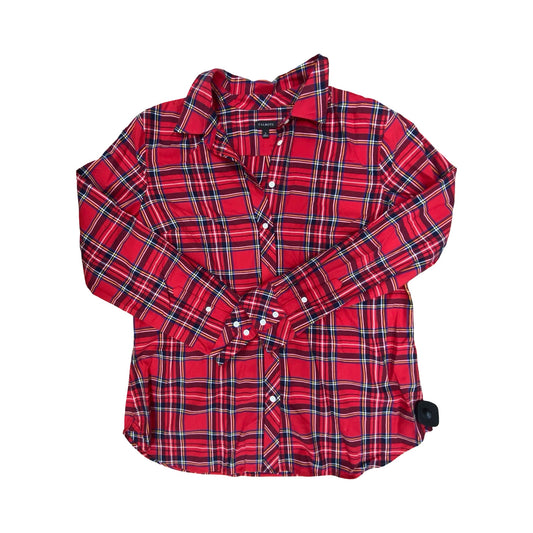 Top Ls By Talbots In Plaid Pattern, Size:L