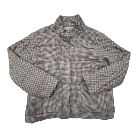 Jacket Designer By Eileen Fisher In Grey, Size:L