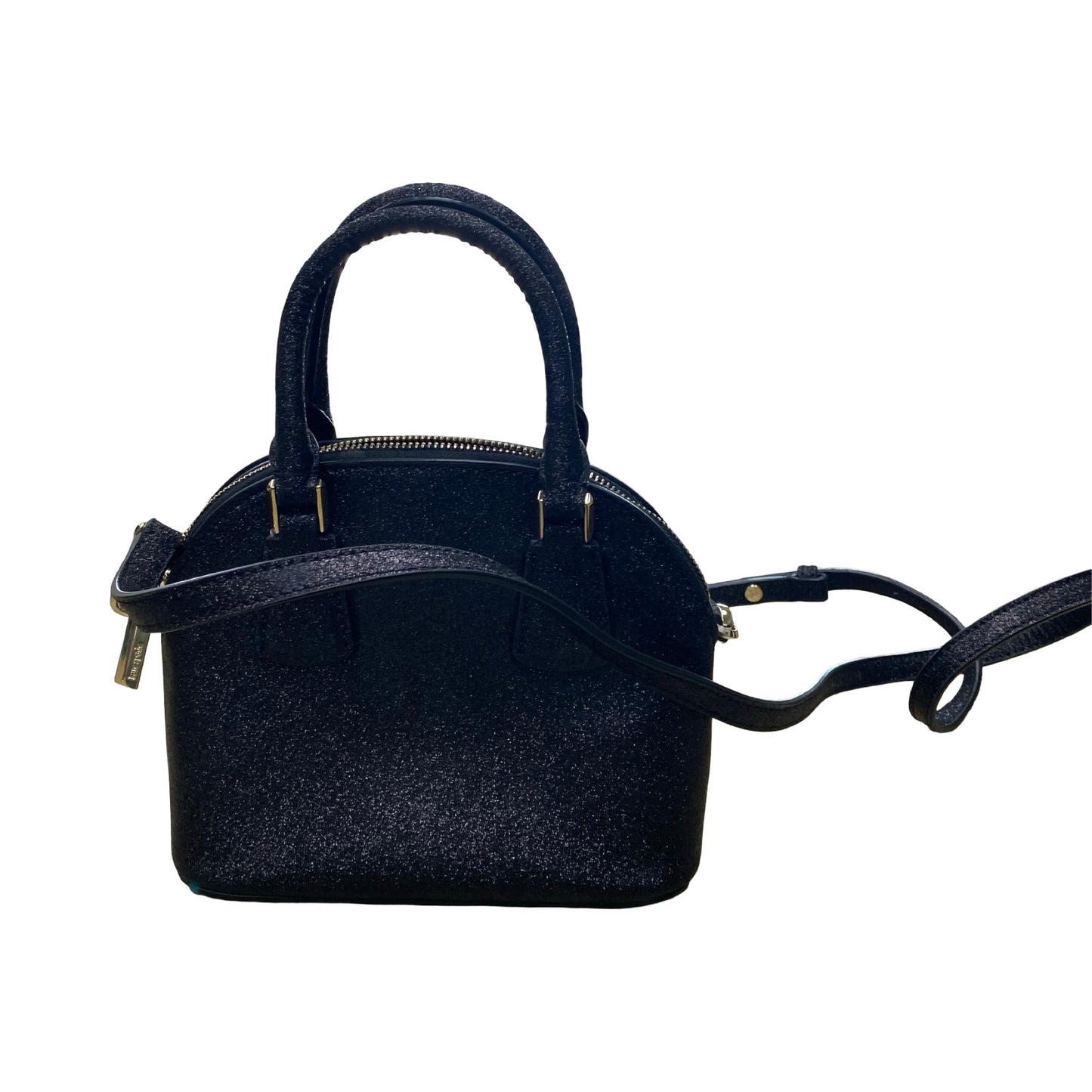 Handbag Designer By Kate Spade In Black & Gold, Size:Small