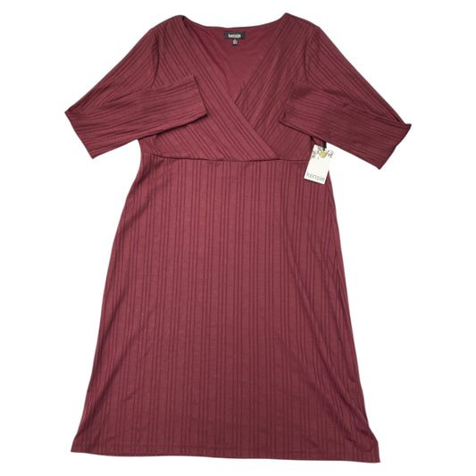 Dress Casual Midi By Kensie In Maroon, Size:Xl