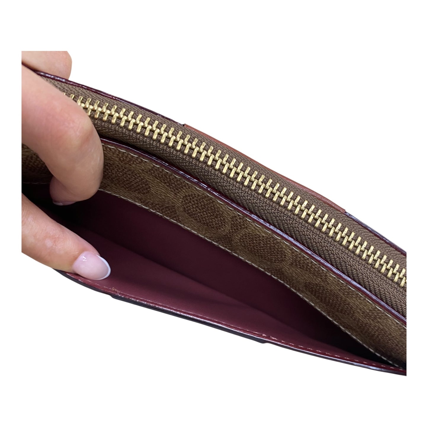 Wallet Designer By Coach In Brown, Size:Large