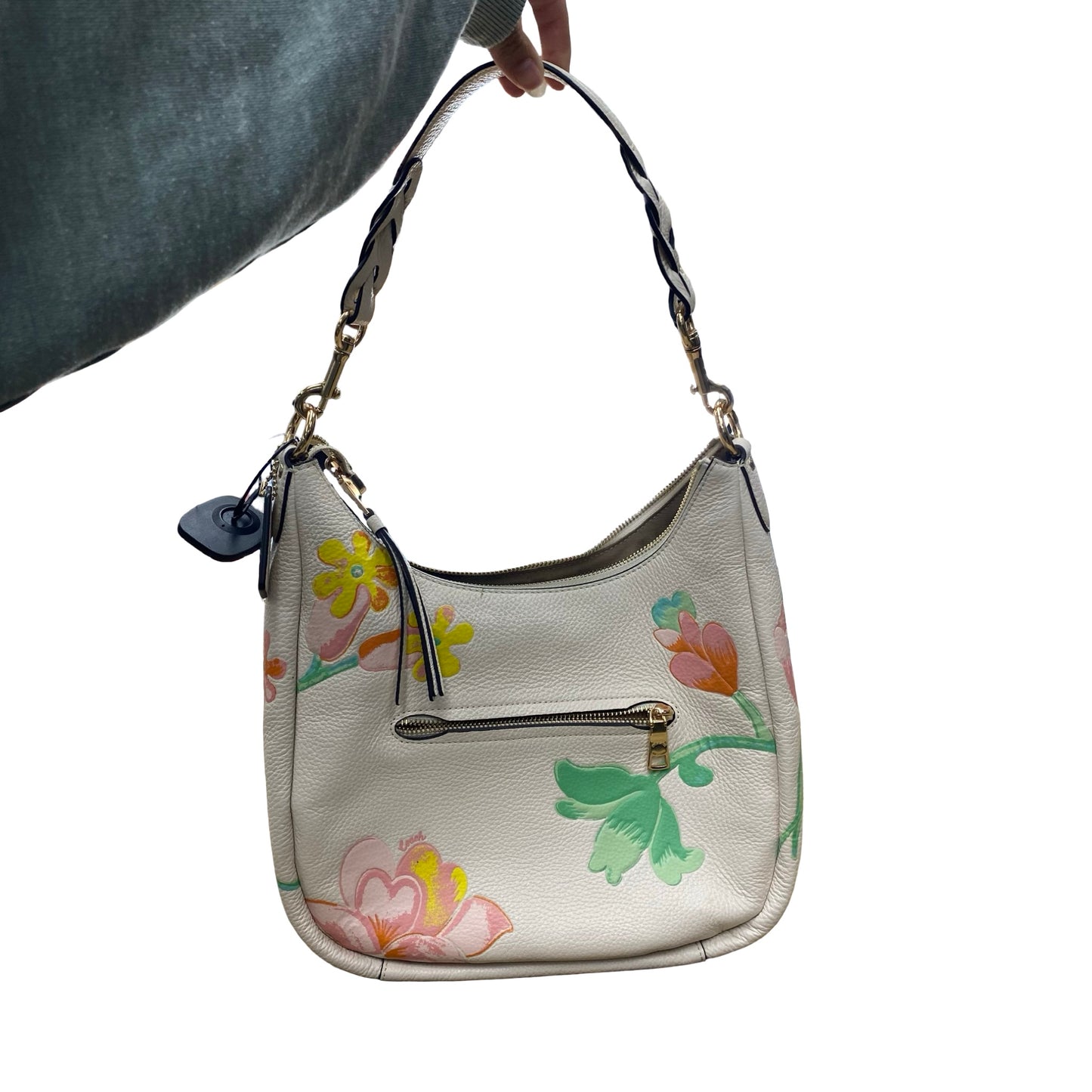 Handbag Designer By Coach In Floral Print, Size:Medium