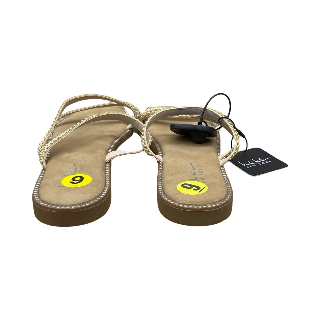 Sandals Flats By Nicole In Tan, Size:9