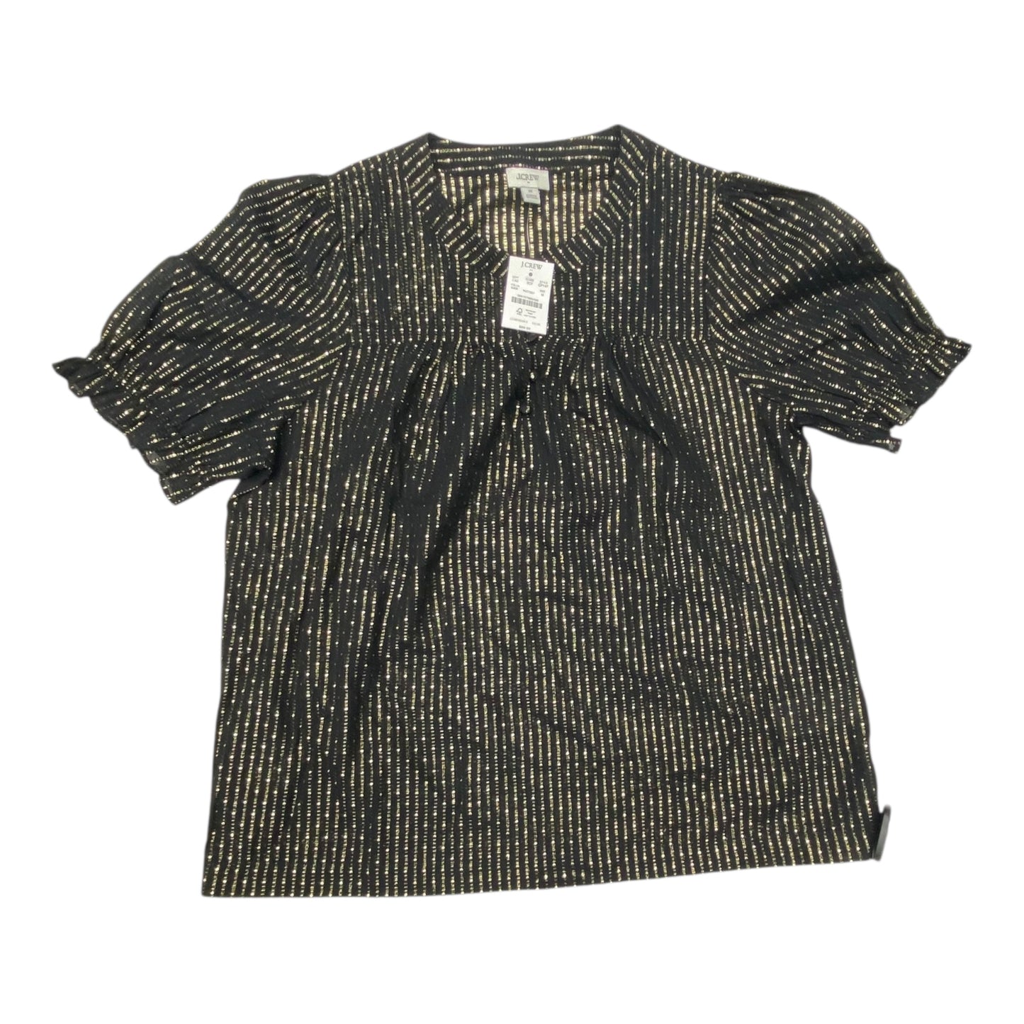 Top Ss By J. Crew In Black & Gold, Size:M