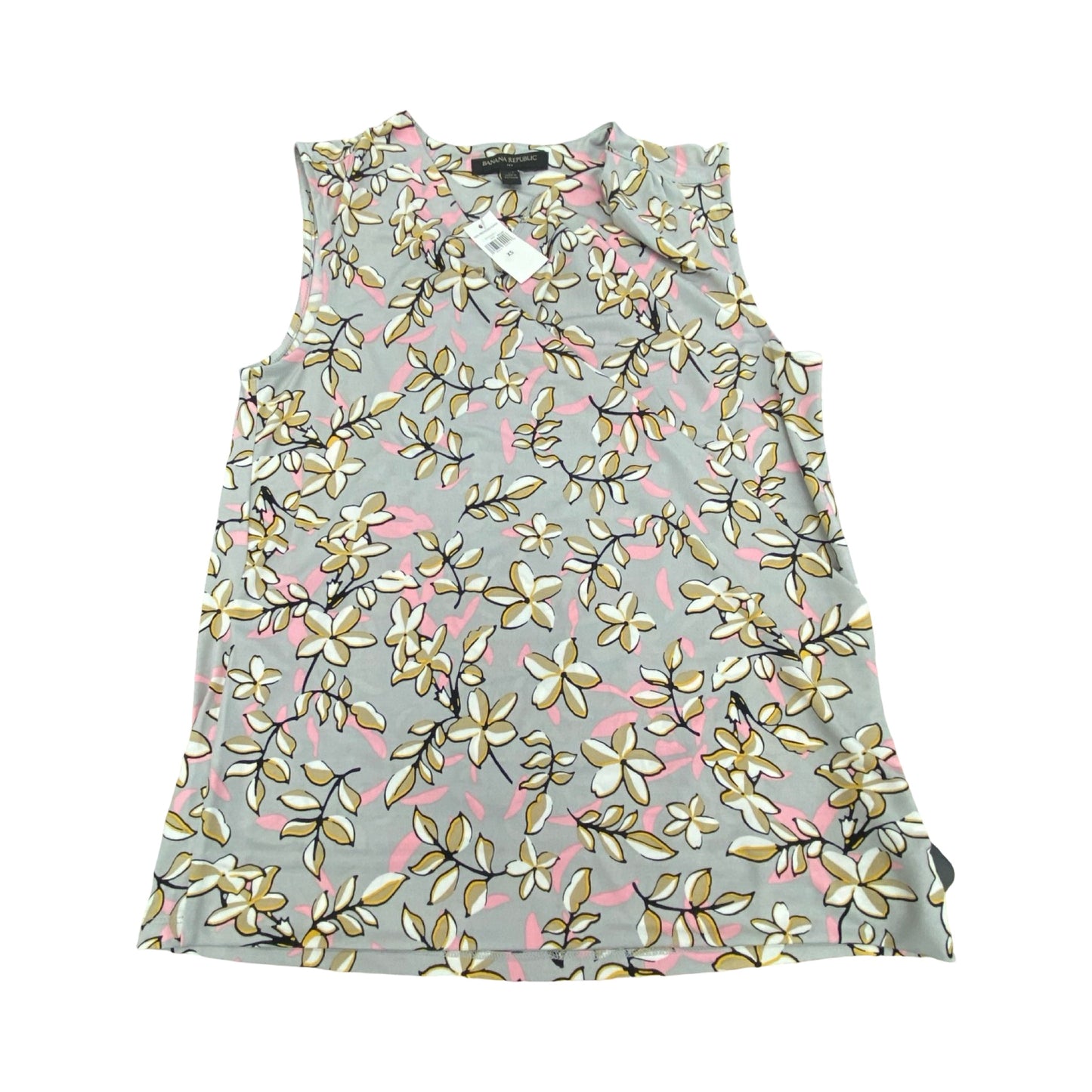 Top Sleeveless By Banana Republic In Floral Print, Size:Xs
