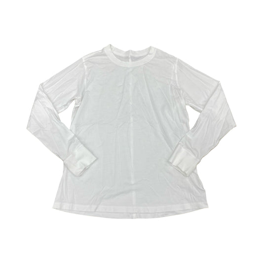 Athletic Top Ls Crewneck By Lululemon In White, Size:M