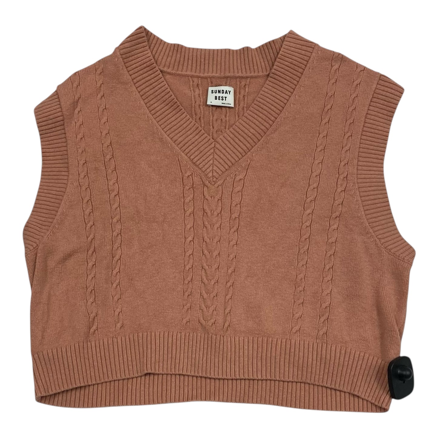 Vest Sweater By Cmc In Pink, Size:M