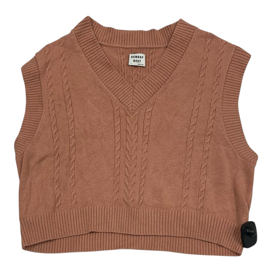 Vest Sweater By Cmc In Pink, Size:M