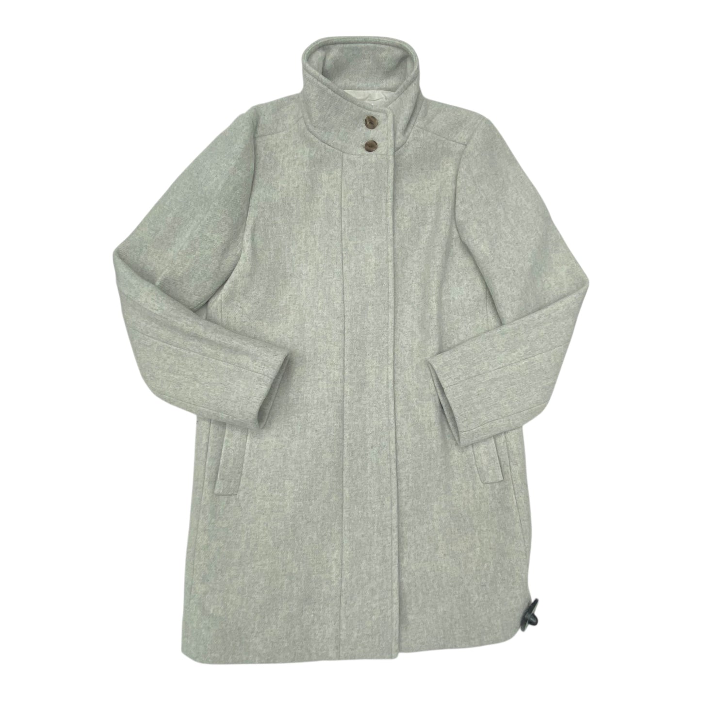 Coat Wool By J. Crew In Grey, Size:8