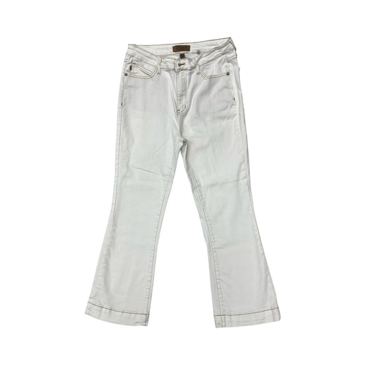 Jeans Boot Cut By Judy Blue In White Denim, Size:10