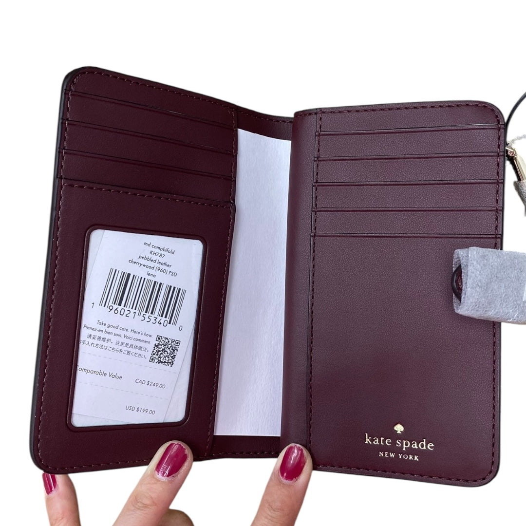 Wallet Designer By Kate Spade In Maroon, Size:Medium
