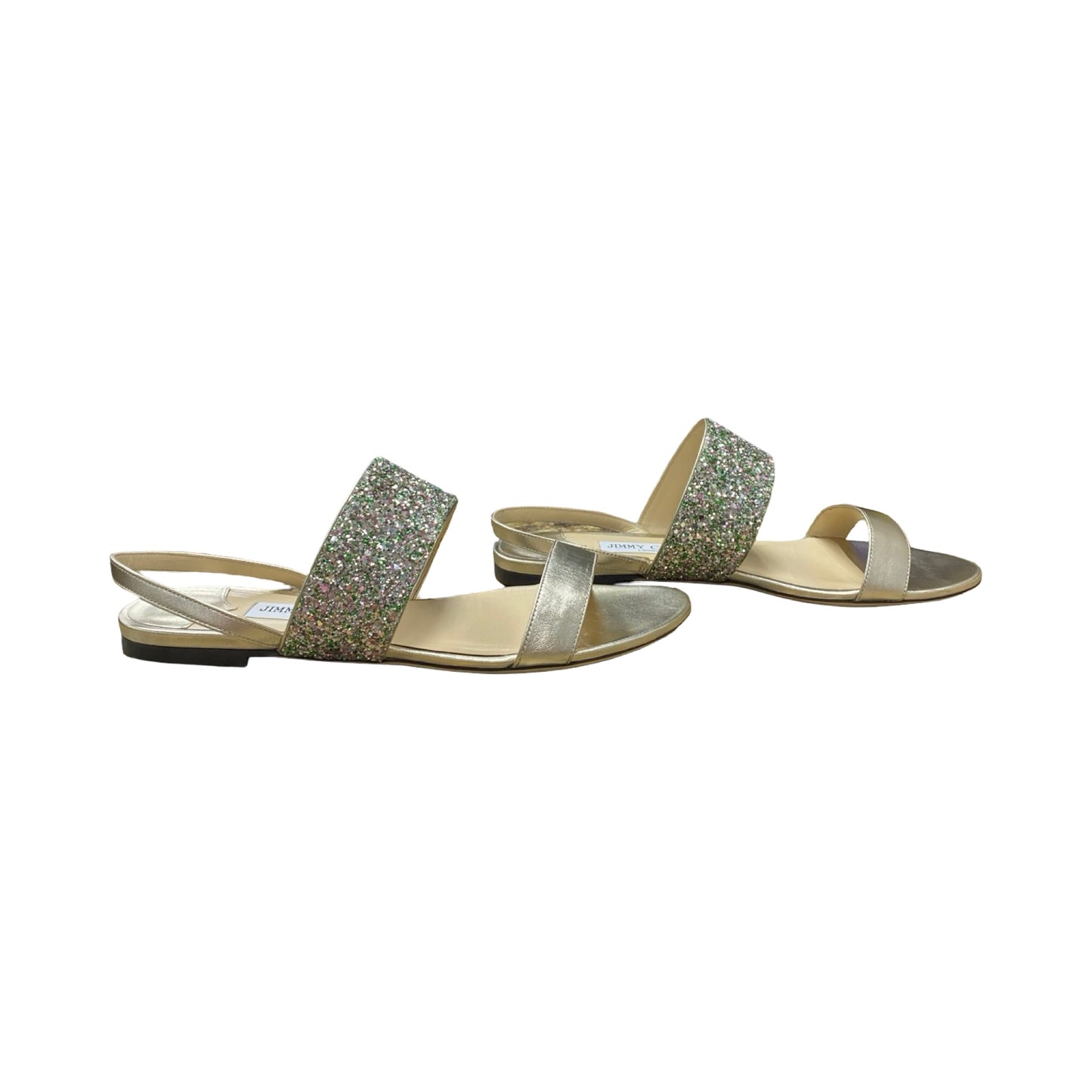 Sandals Luxury Designer By Jimmy Choo In Multi, Size:9