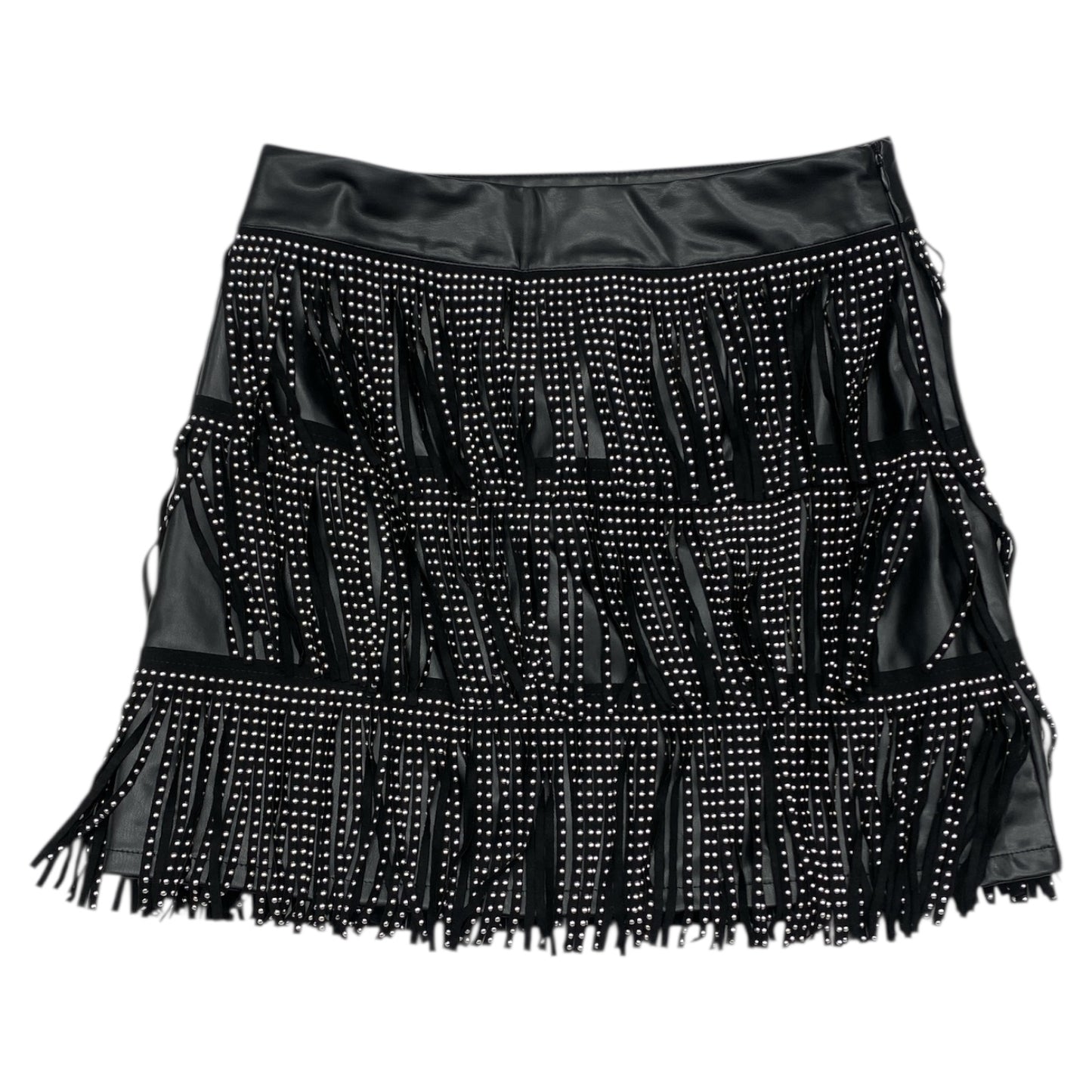Skirt Mini & Short By Blue B In Black & Silver, Size:M