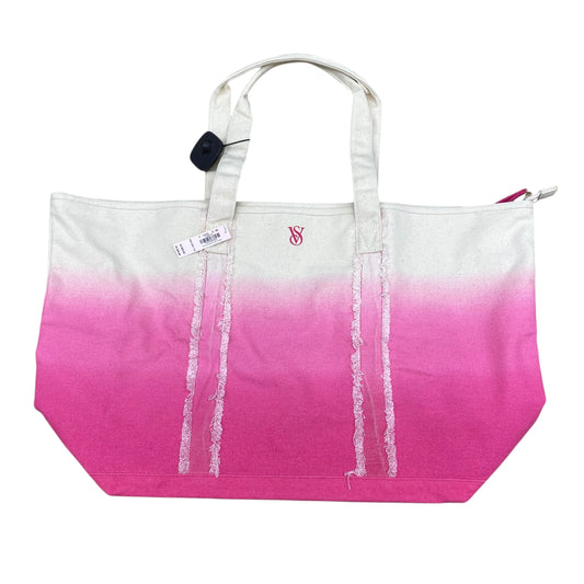 Tote By Victorias Secret In Pink & Tan, Size:Large