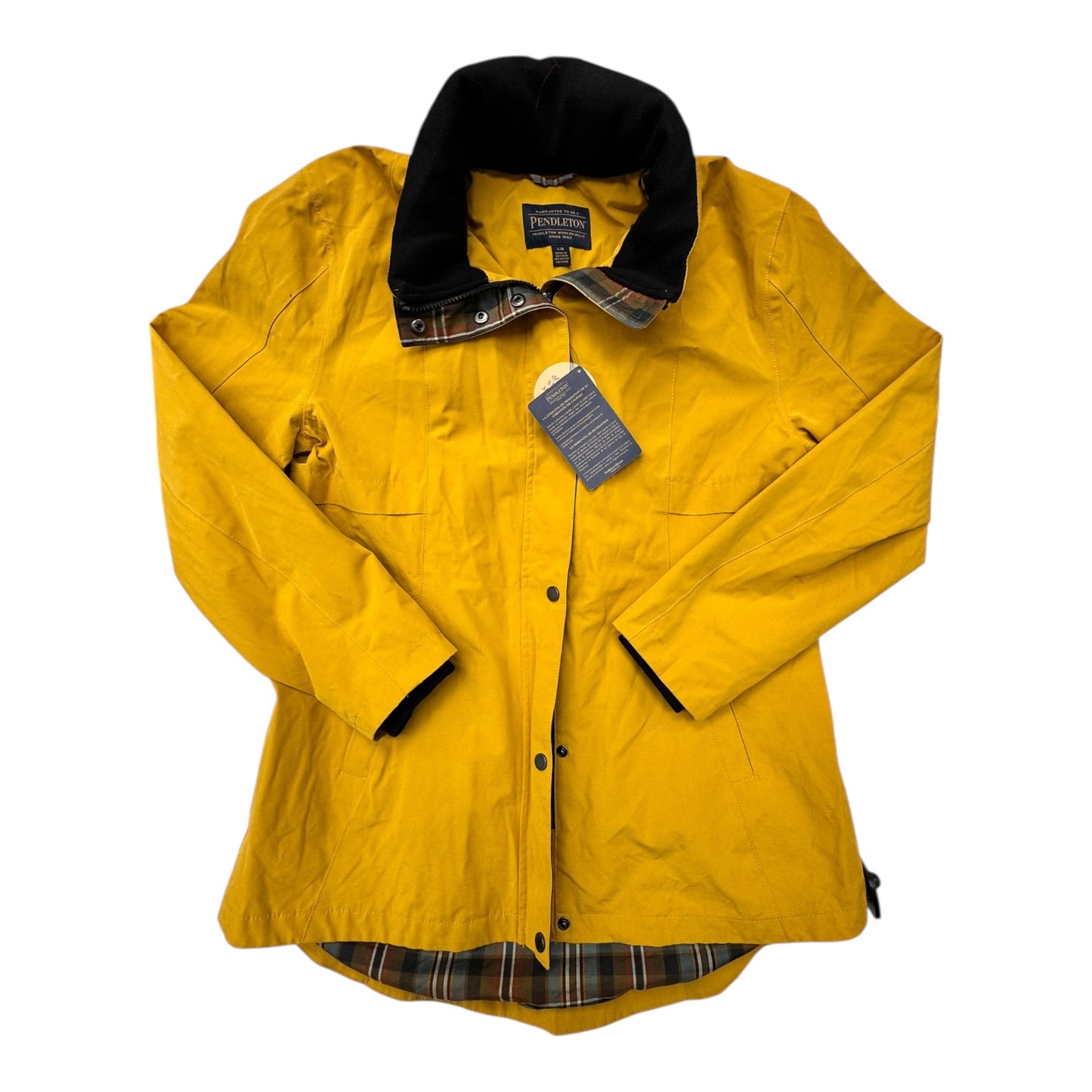 Coat Raincoat By Pendleton In Yellow, Size:L
