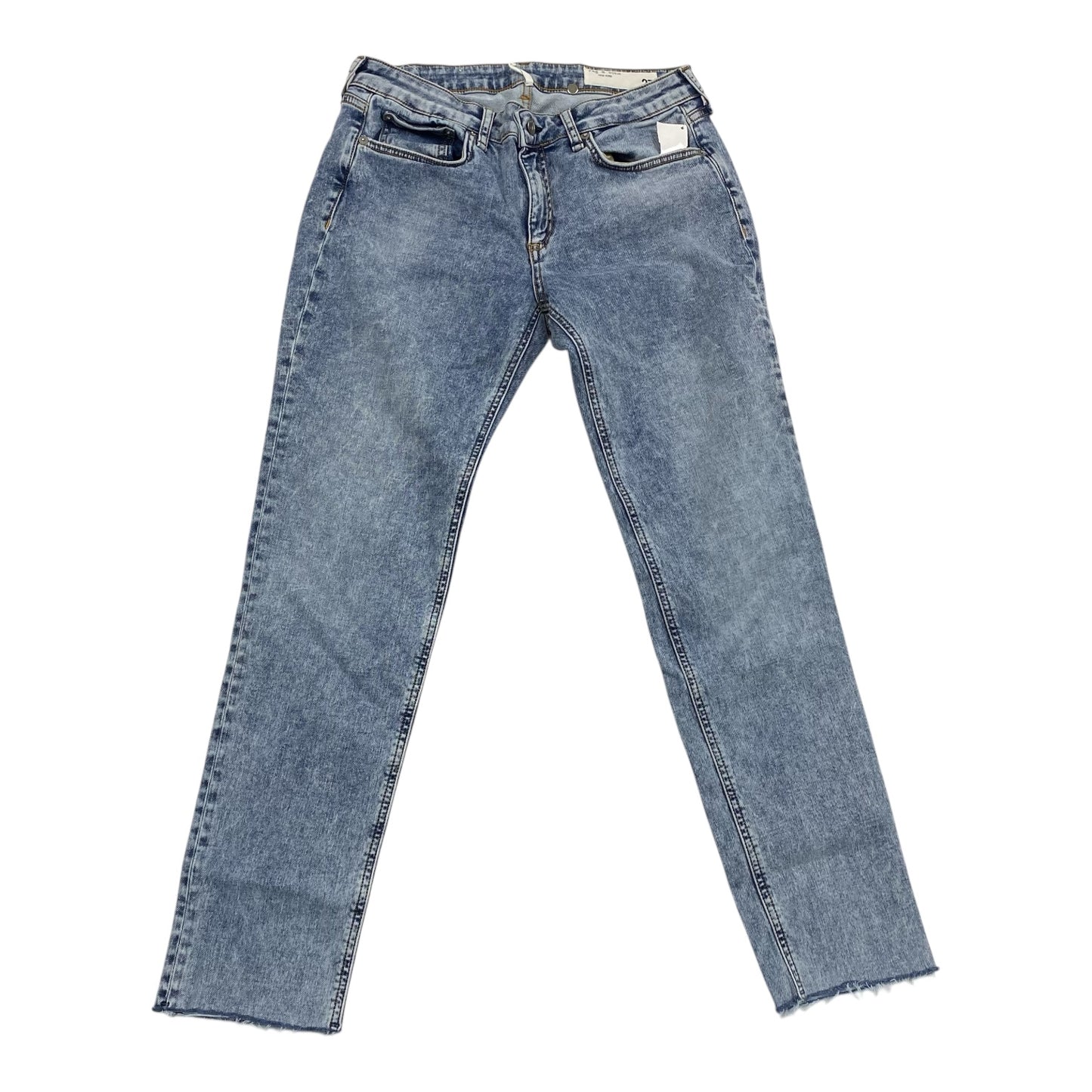 Jeans Wide Leg By Rag & Bones Jeans In Blue Denim, Size:4