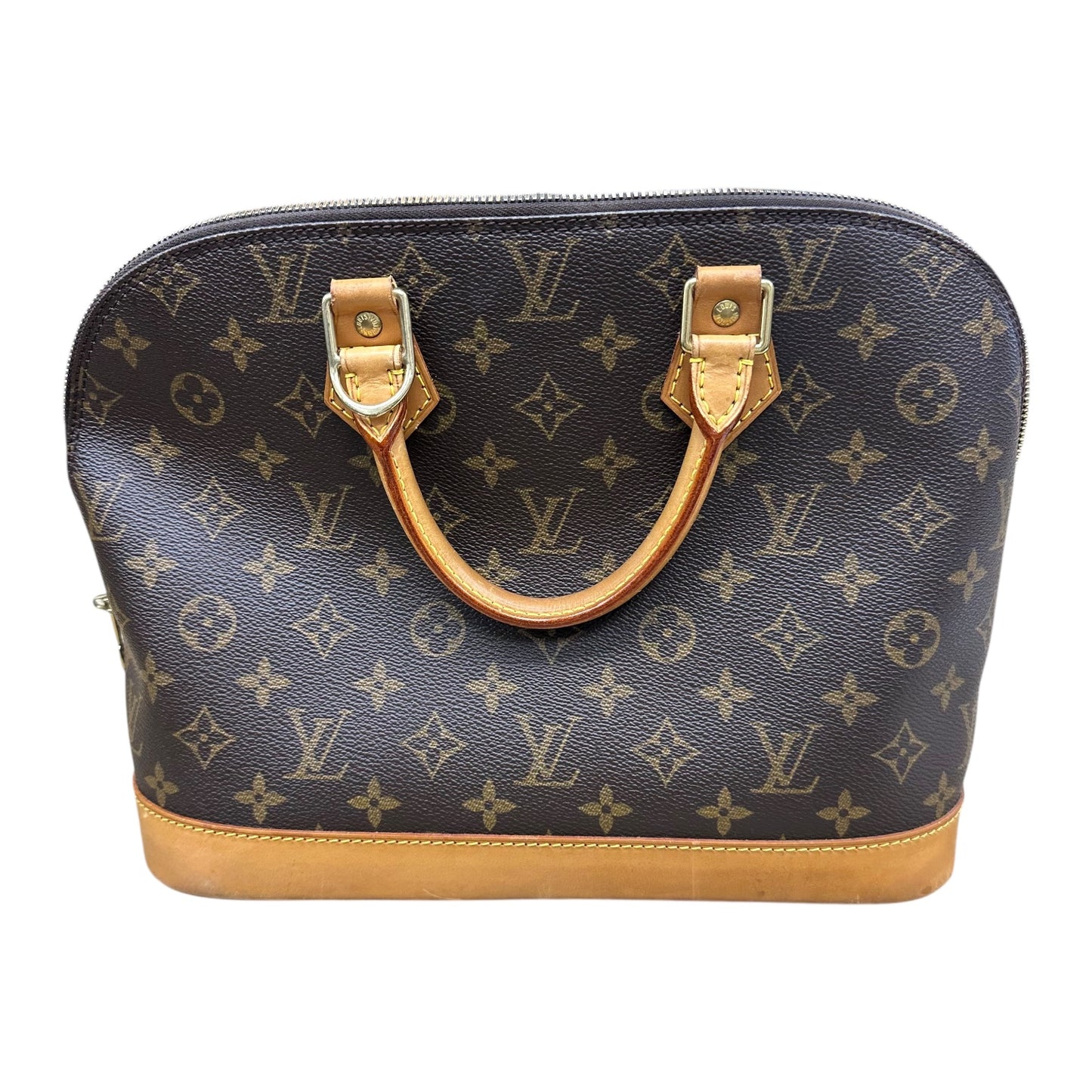 Handbag Luxury Designer By Louis Vuitton In Brown, Size:Medium