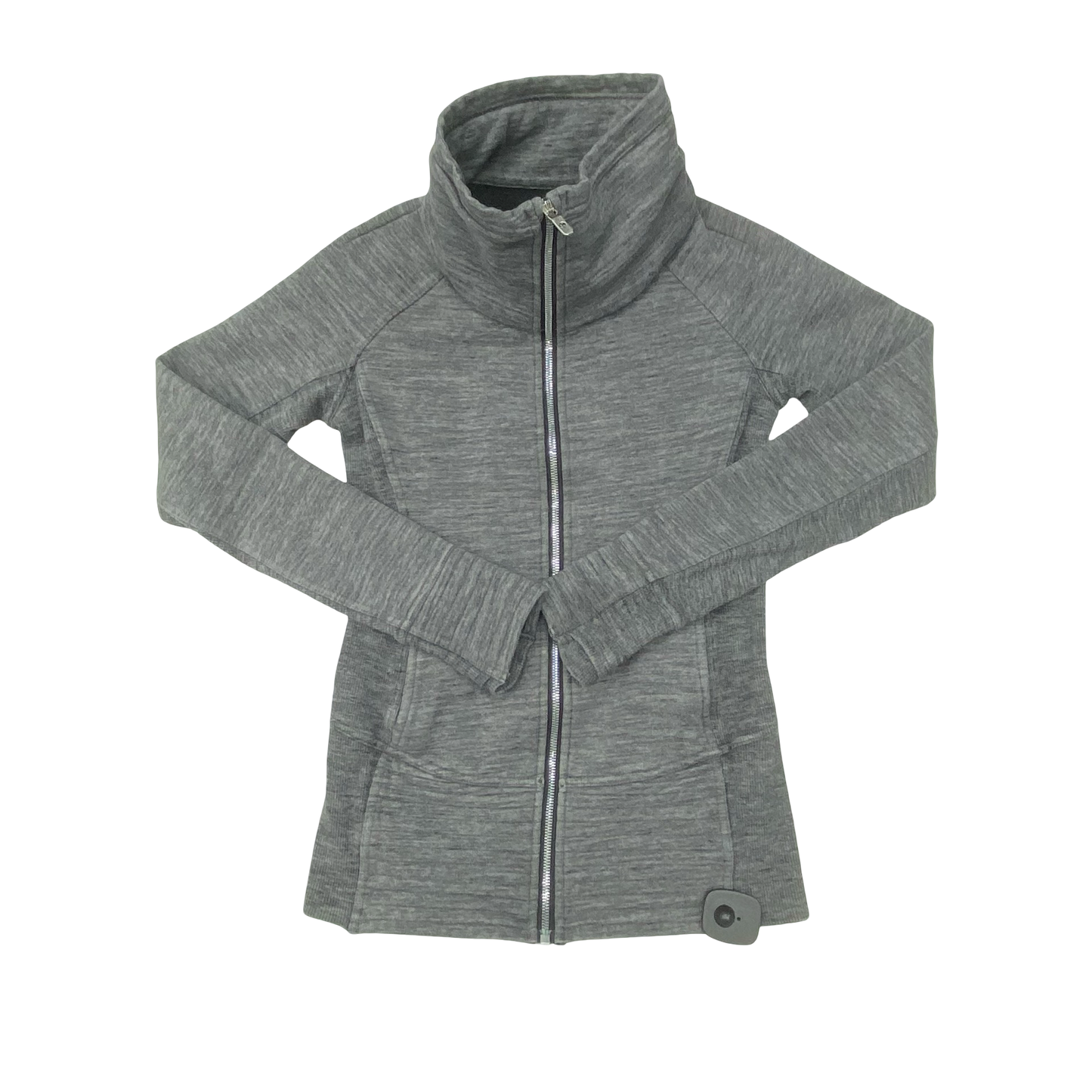 Athletic Jacket By Lululemon In Grey, Size:4
